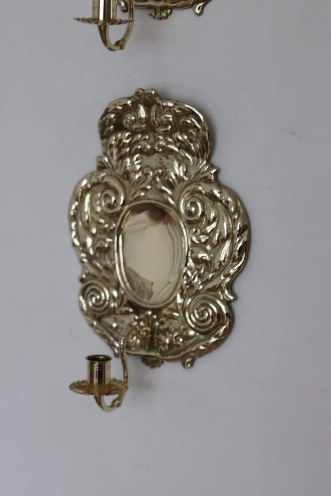 Pair Of Mid Century Swedish Brass Sconces
