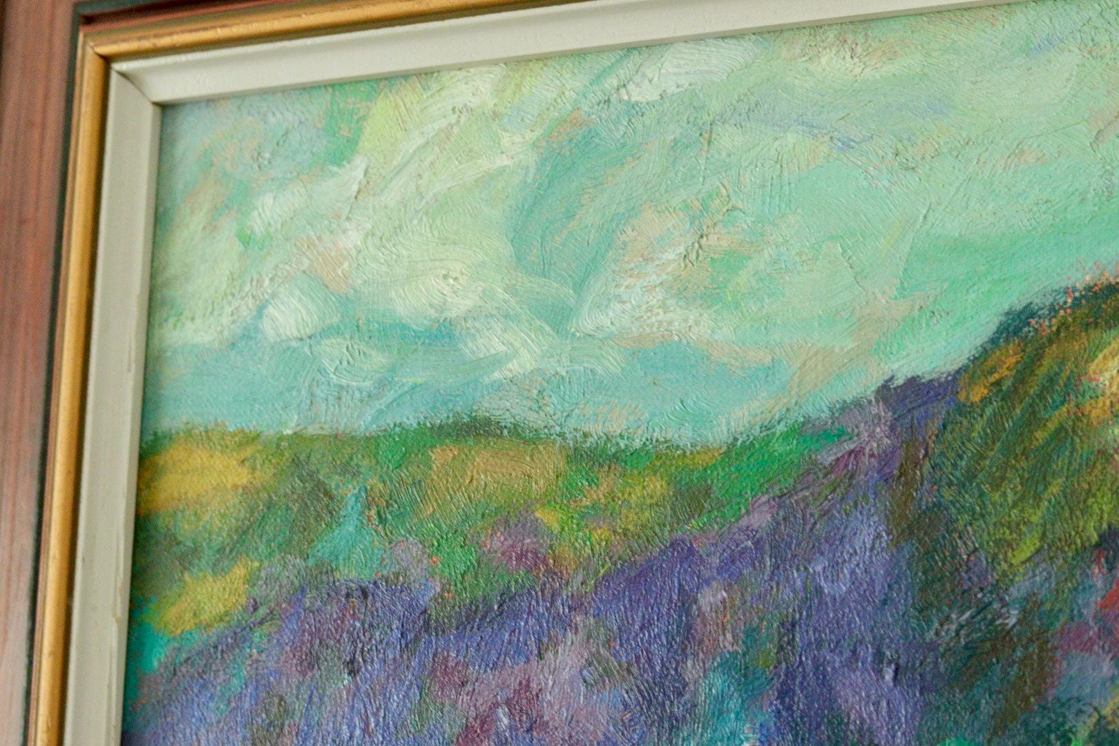 Original European Vintage Oil on Canvas – “Vivid Landscape”