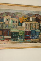 Original Mid-Century Swedish Oil on Canvas by Bertil Wahlberg