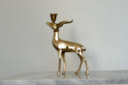 Vintage Brass Stag Candlestick holder