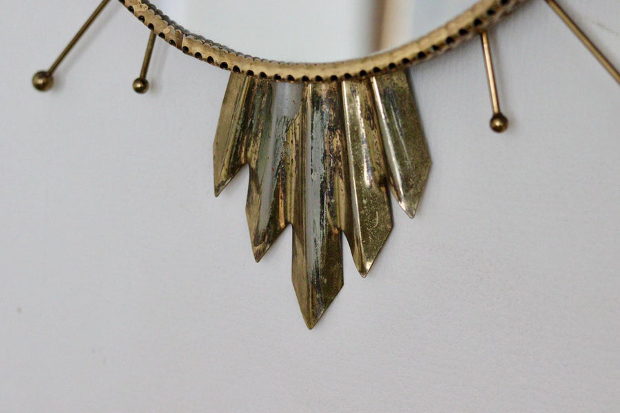 Vintage Sun Burst Wall Mirror