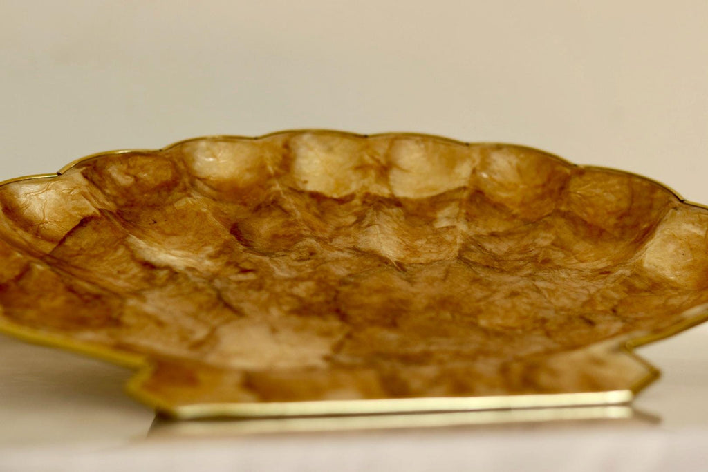 Vintage Scallop Capiz Shell Plate