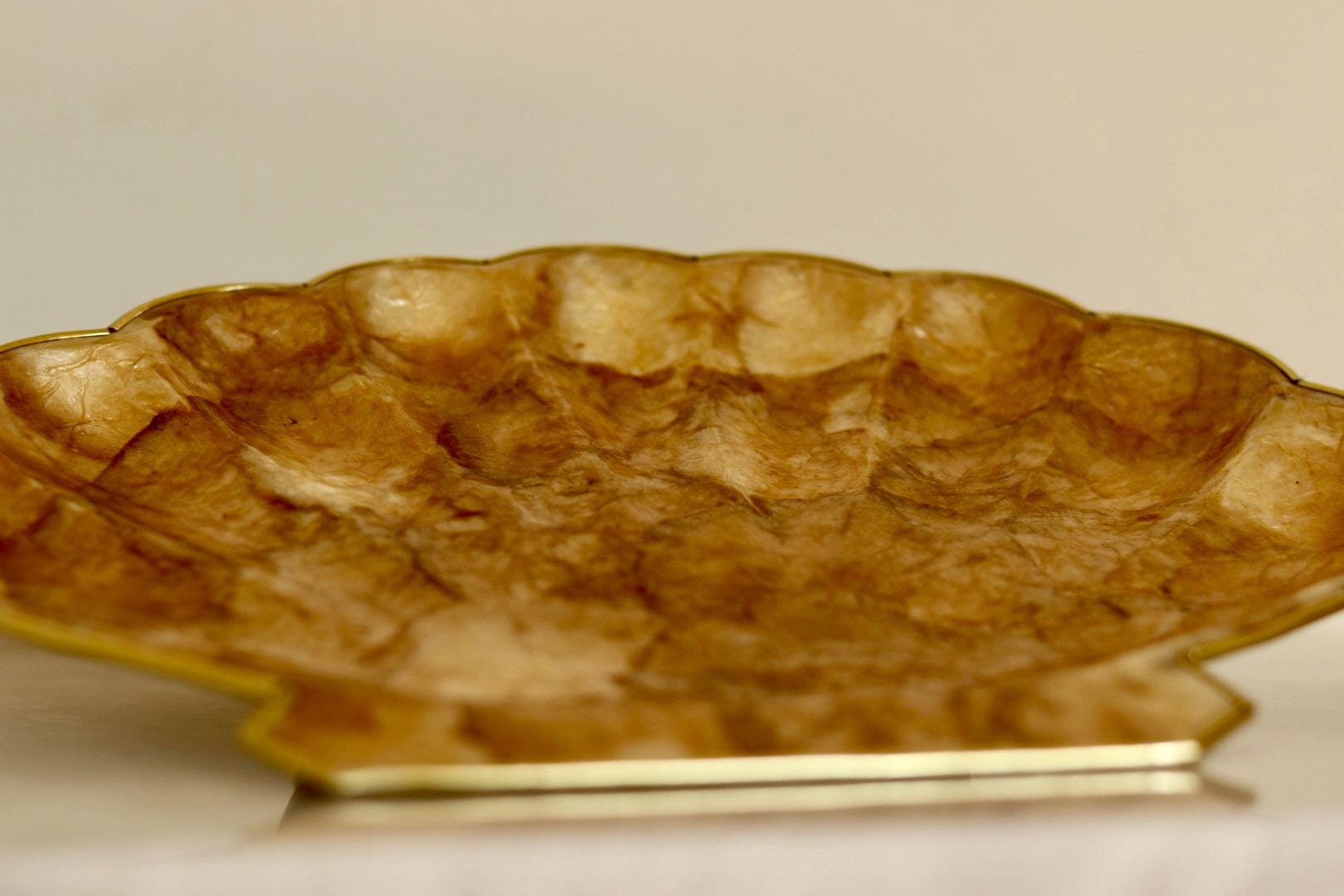 Vintage Scallop Capiz Shell Plate