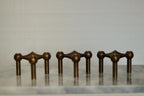Trio of Vintage Brass Candle Holder by Stoff Nagel