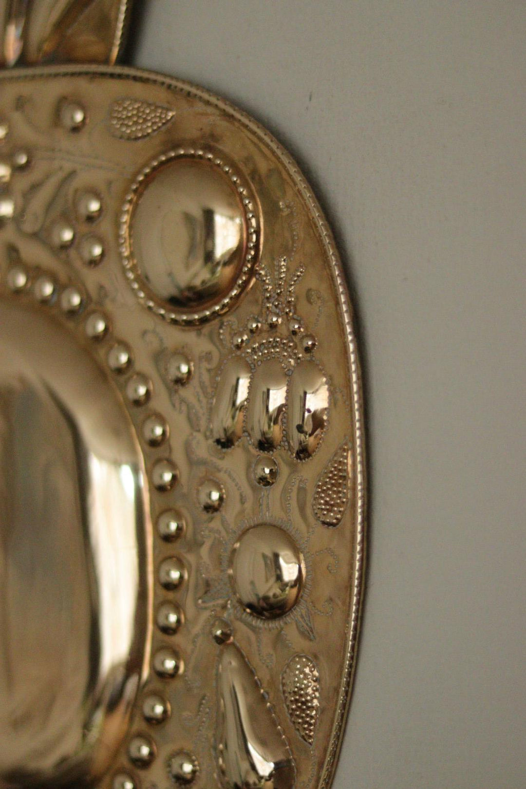 Pair of Large  Mid Century Swedish  Brass Baroque Sconces with double arm Design