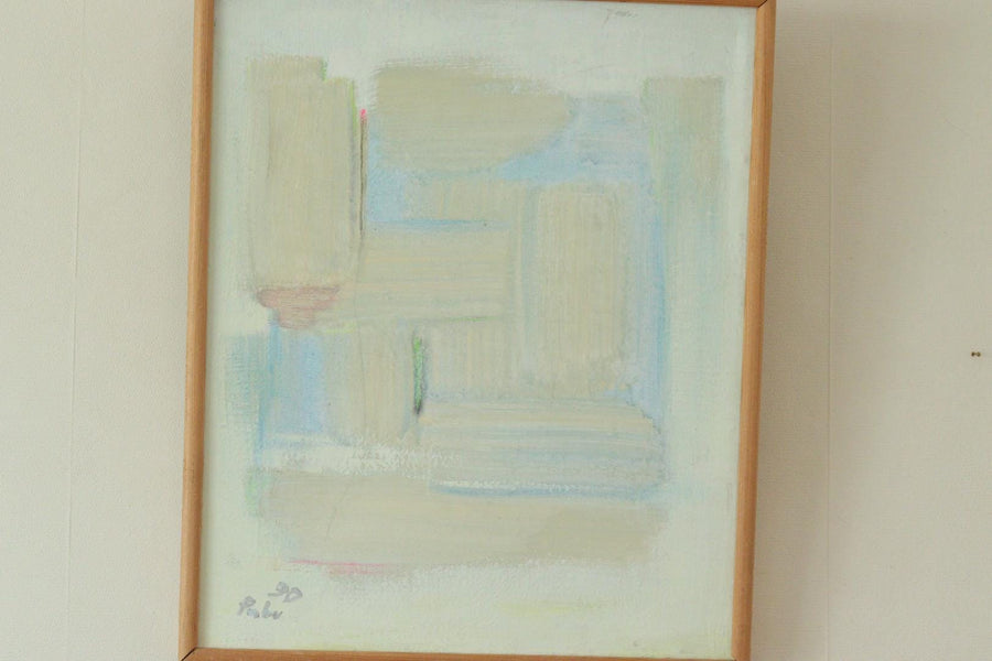 Mid-Century Original Swedish Oil on Canvas "Virginia" by Pabu