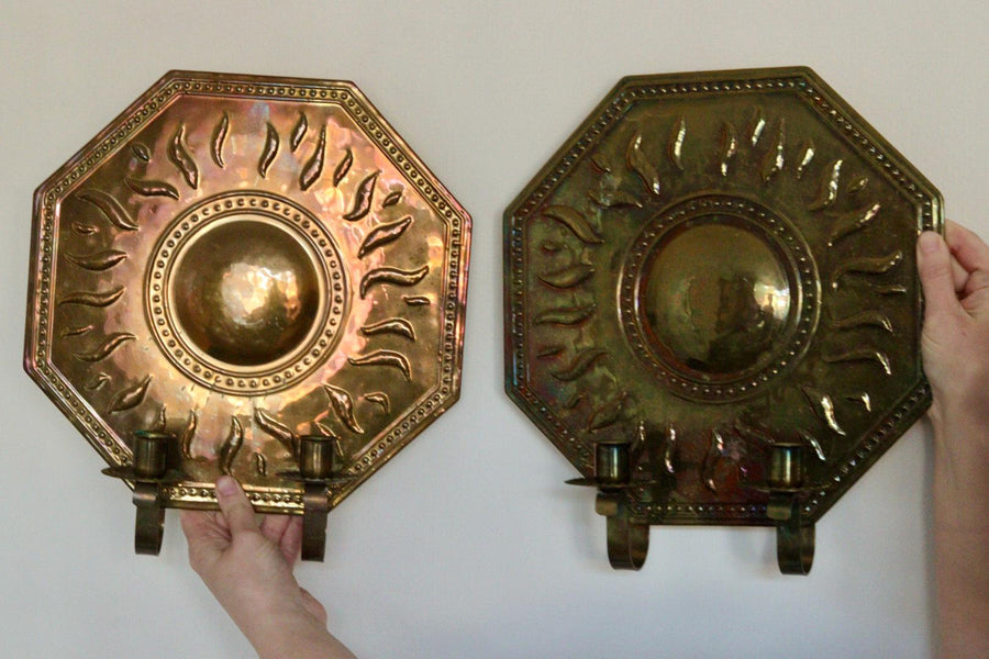 Pair of Mid-Century Brass Swedish Sconces by Torbjörn Tested