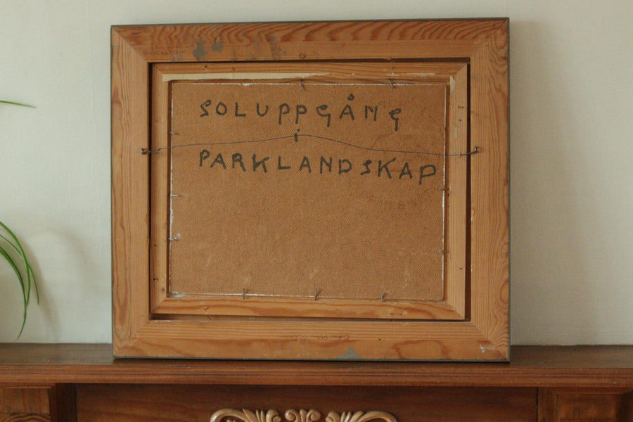 "Soluppgång i Parklandskap by Gustaf Forsberg