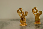 Pair of Vintage Swedish Brass Angel Candleholders by Skultuna