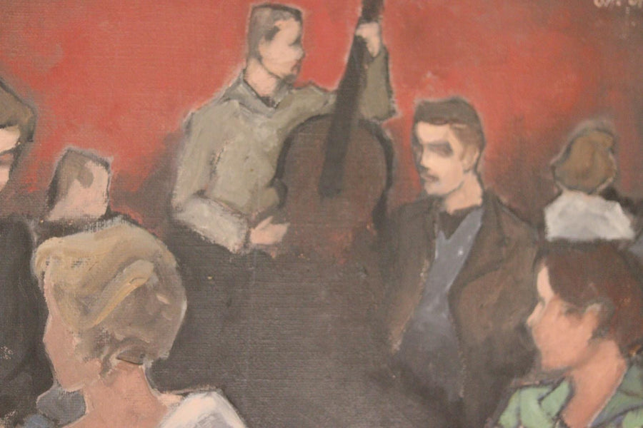 Original Mid-Century Norwegian Oil on Canvas – by Otto Olsen, 1958