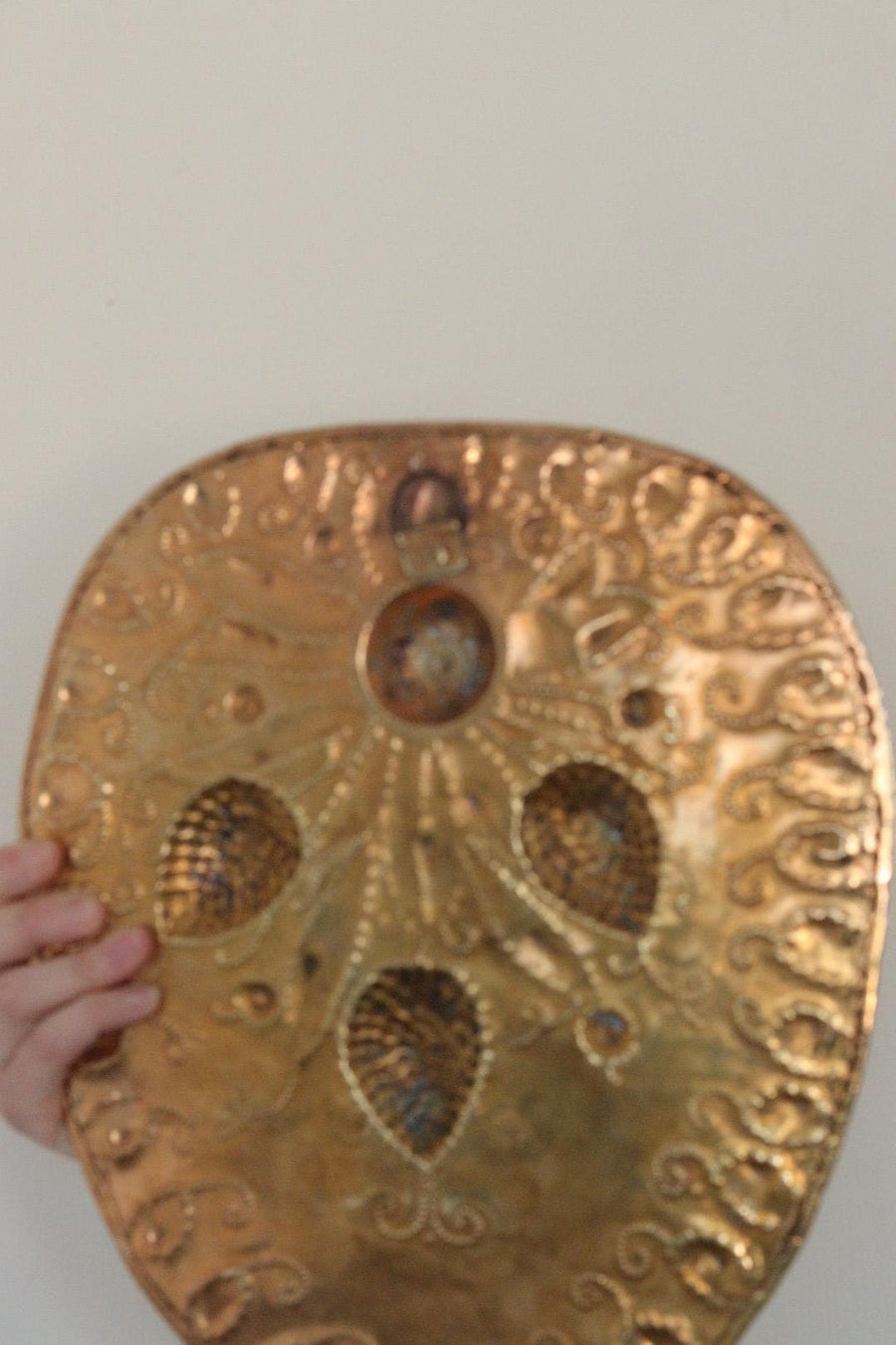 Large Pair Of Mid Century Swedish Brass Sconces