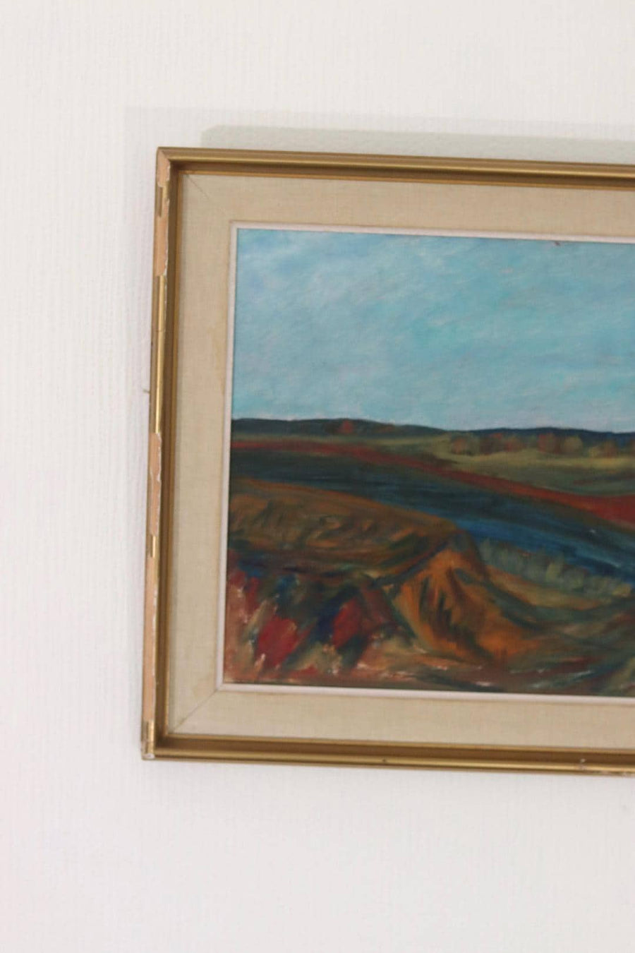 Original Mid Century Swedish Oil on Panel – “Bold Landscape”