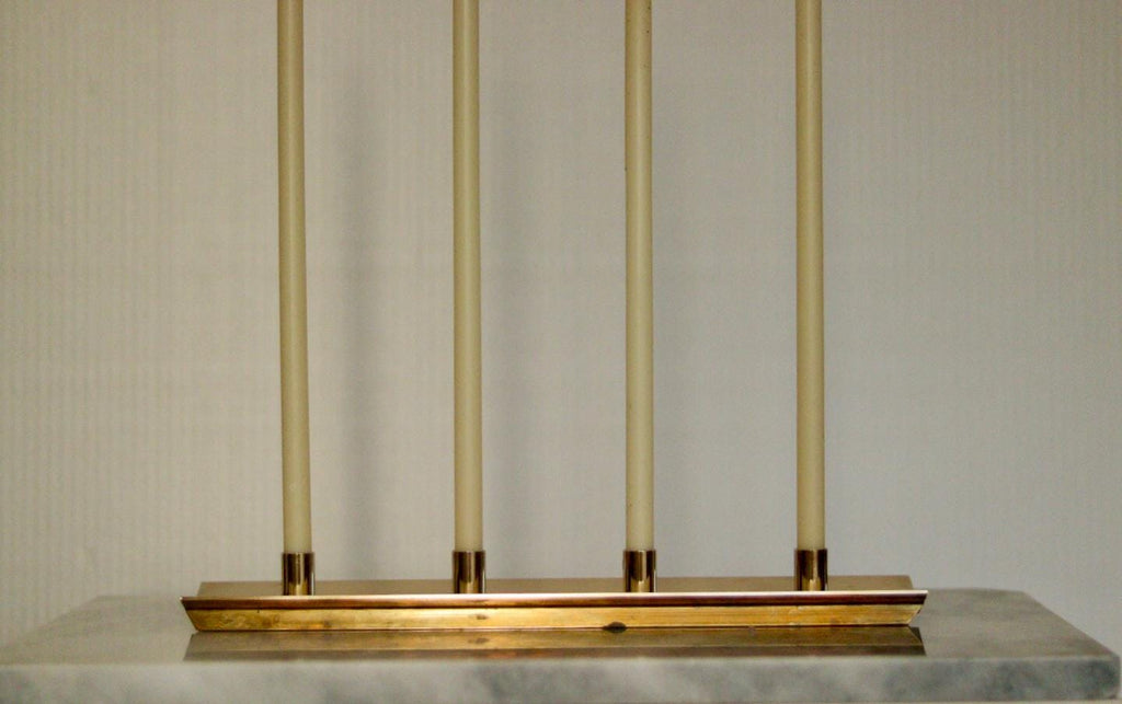 Mid-Century Swedish Brass Candelabra by Pierre Forsell for Skultuna