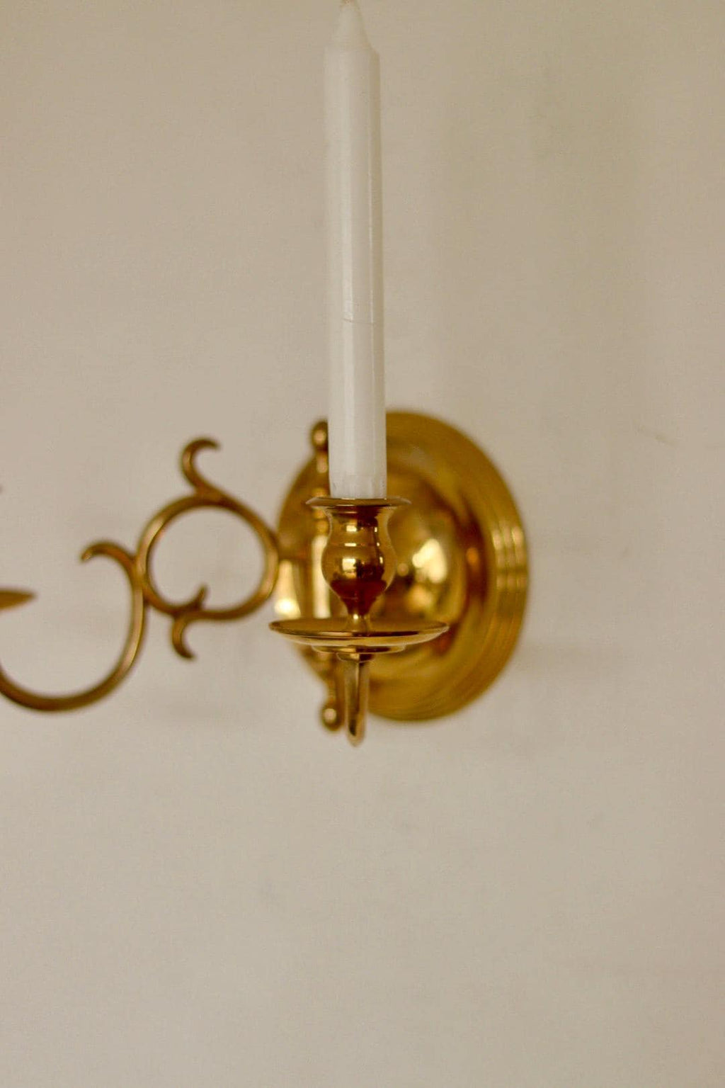 SINGLE Mid Century Swedish Brass Sconce by Skultuna
