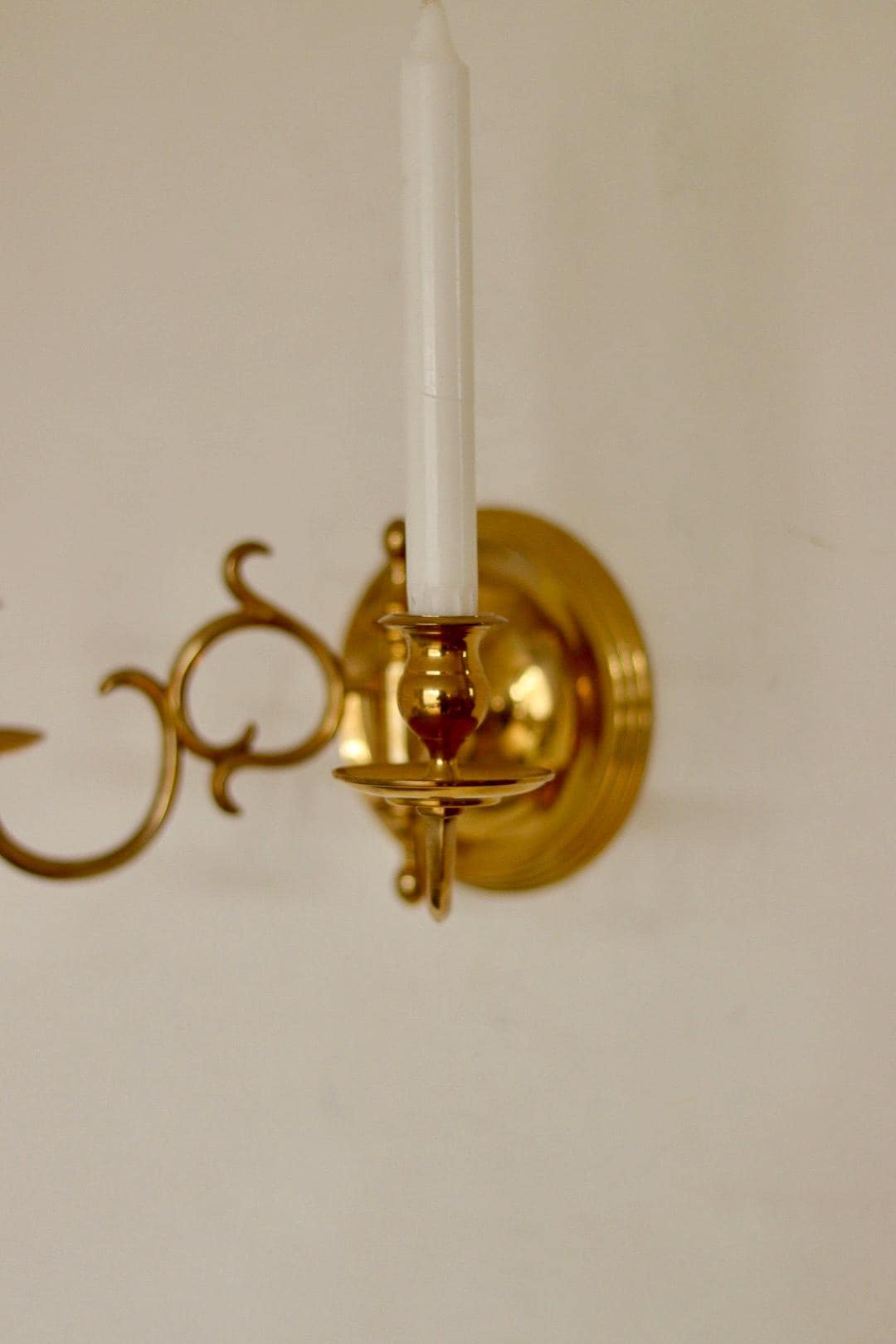 SINGLE Mid Century Swedish Brass Sconce by Skultuna