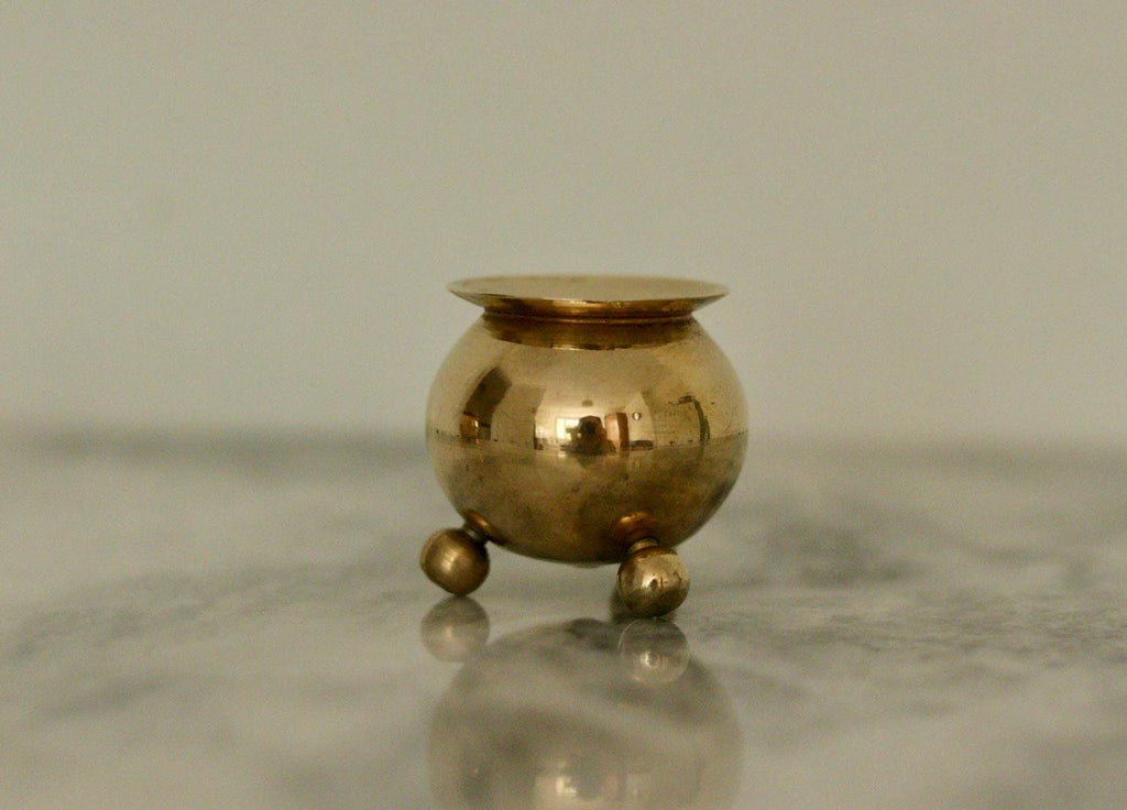 Pair of Mid-Century Swedish Brass Candle Holders