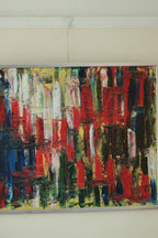 Original Vintage Abstract Oil on Canvas