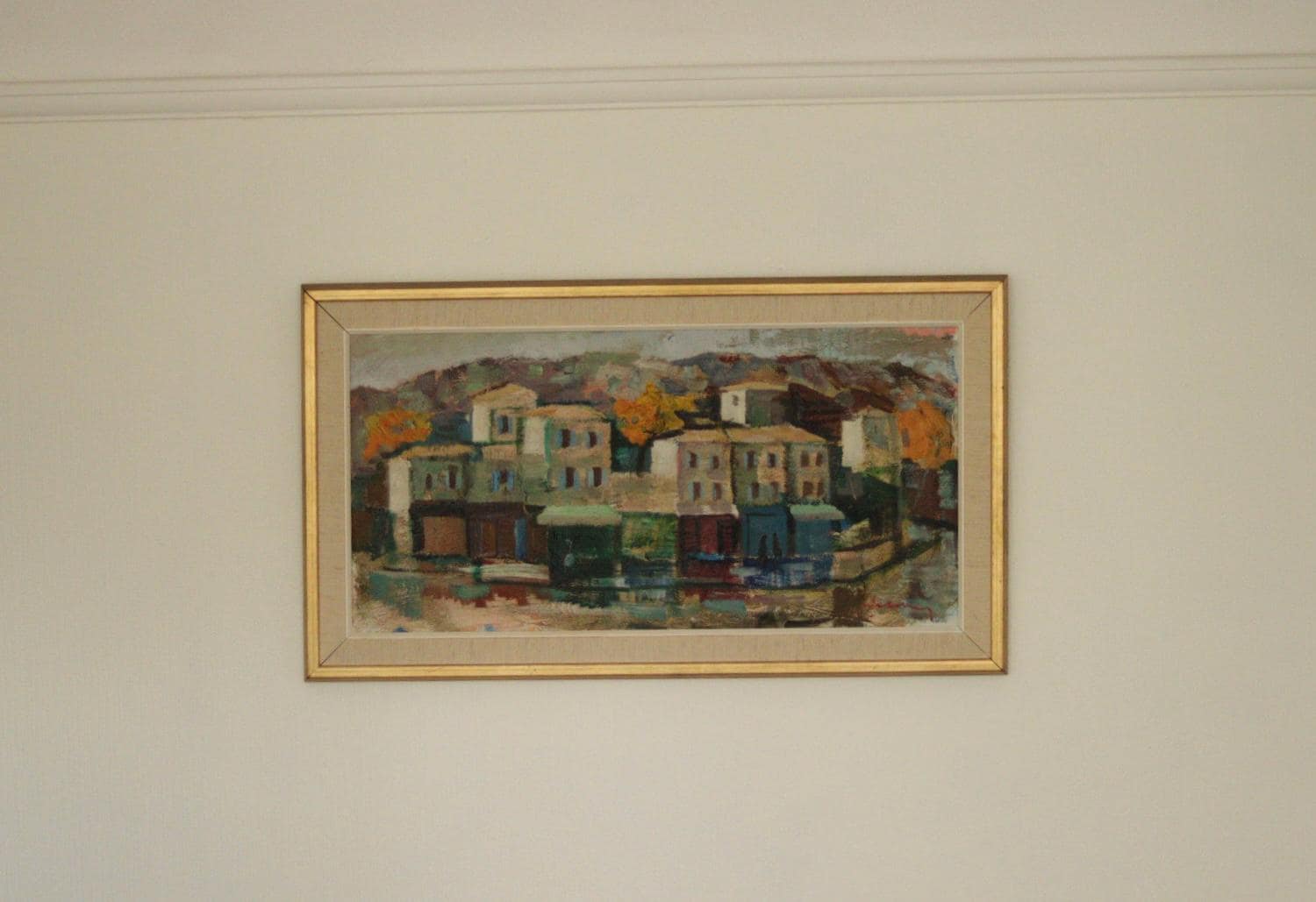 Original Mid-Century Swedish Oil on Canvas by Bertil Wahlberg