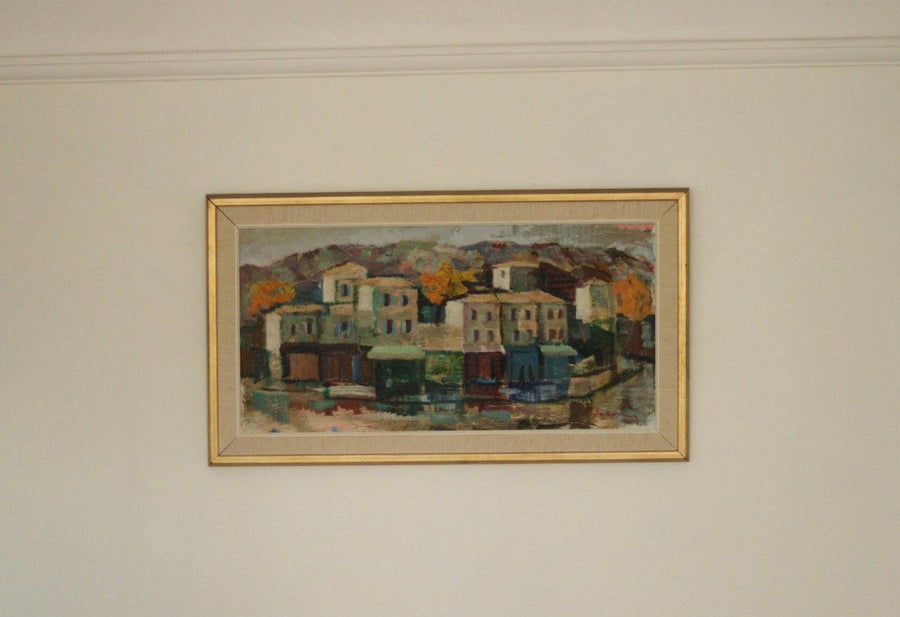 Original Mid-Century Swedish Oil on Canvas by Bertil Wahlberg