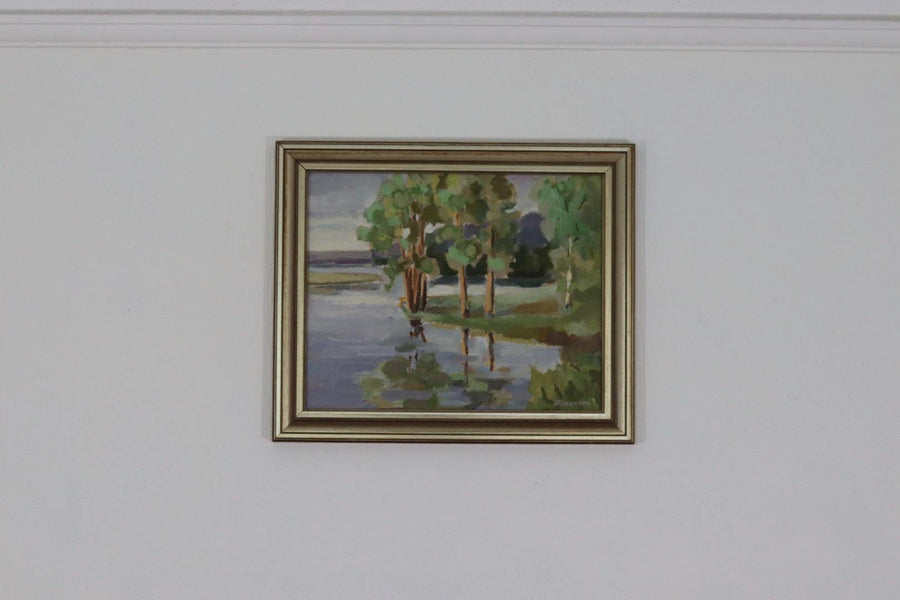 “Trees and Lake” by H. Larsson