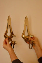 A Pair of Vintage Brass Sconces