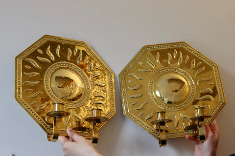 Pair of Mid-Century Brass Swedish Sconces by Torbjörn Tested