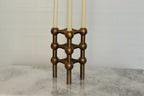 Trio of Vintage Brass Candle Holder by Stoff Nagel
