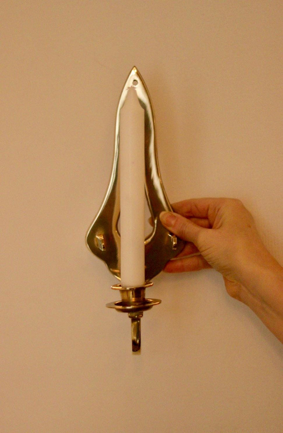 A Pair of Vintage Brass Sconces