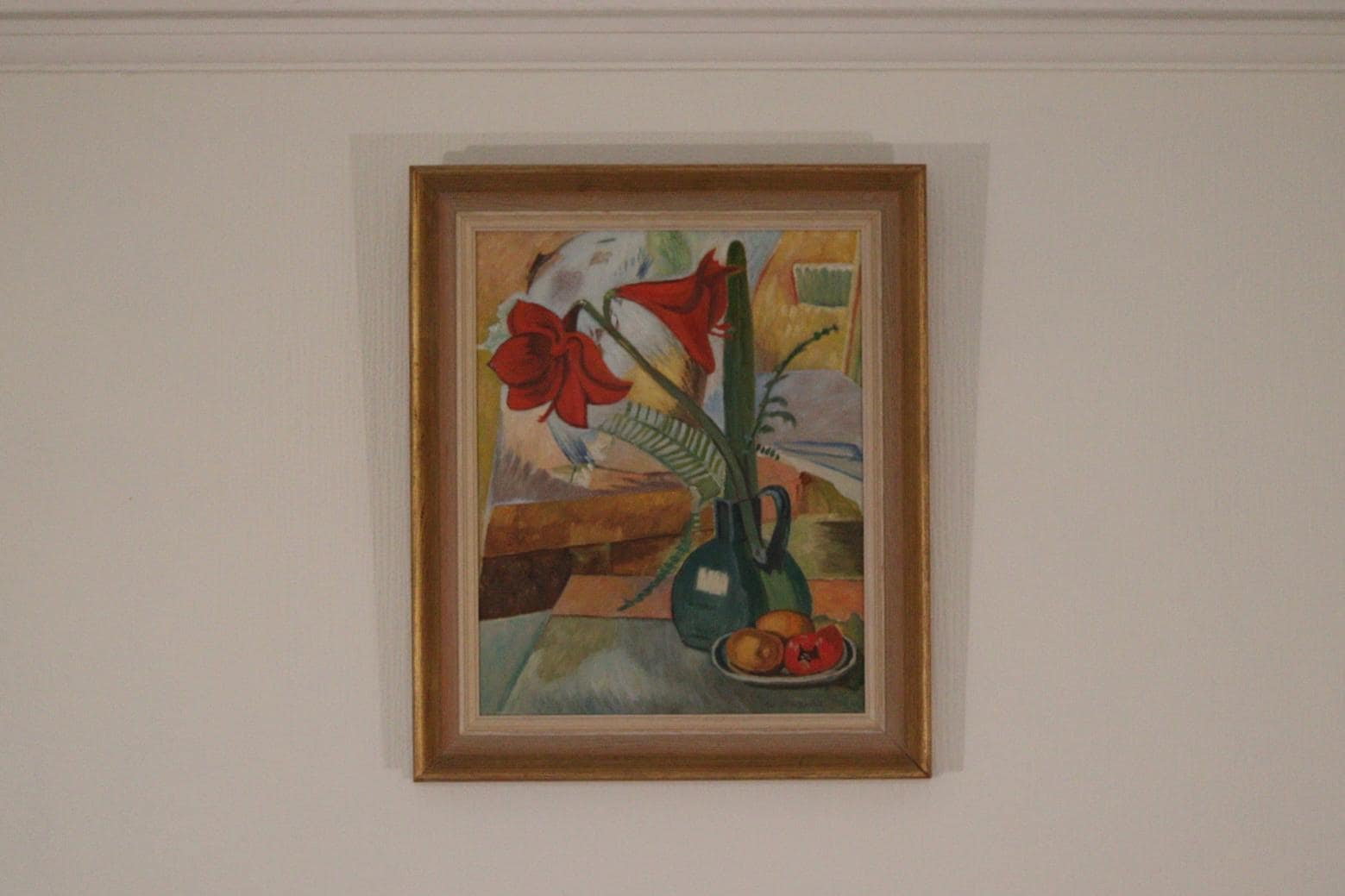 “Amaryllis and Fruit” by A. Lindblom