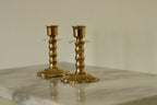 Pair of Vintage Swedish Brass Candle holders