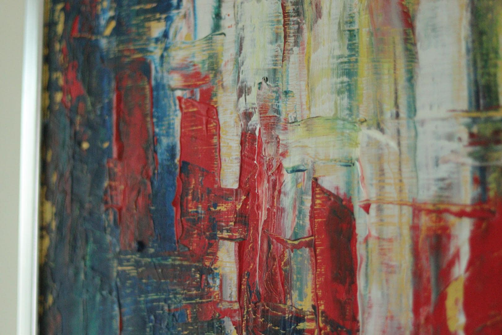 Original Vintage Abstract Oil on Canvas