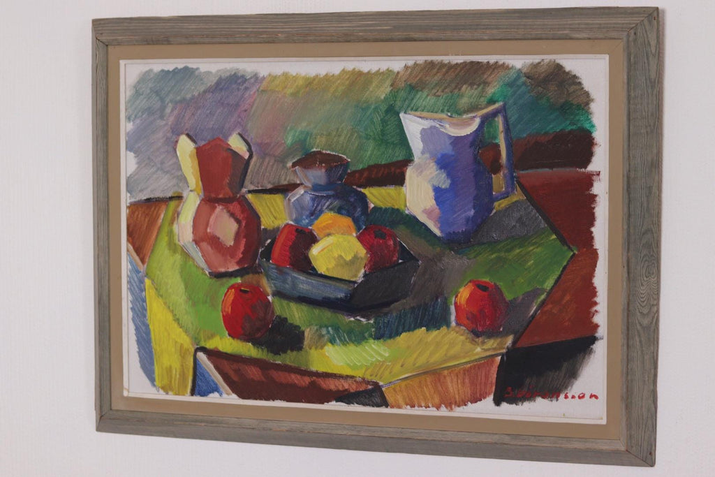 “Kubisk Jug and Fruit” by Bror Göransson