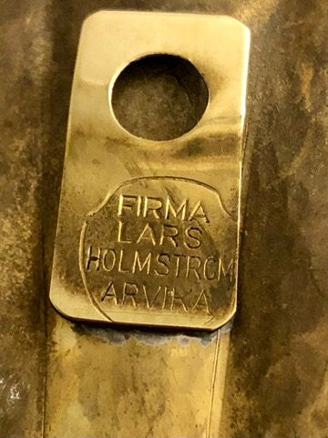 Pair of Mid-Century Swedish Brass Sconces by Firma Lars Holmstrom Arvika