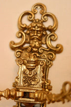 SINGLE Mid Century Swedish Brass Sconce