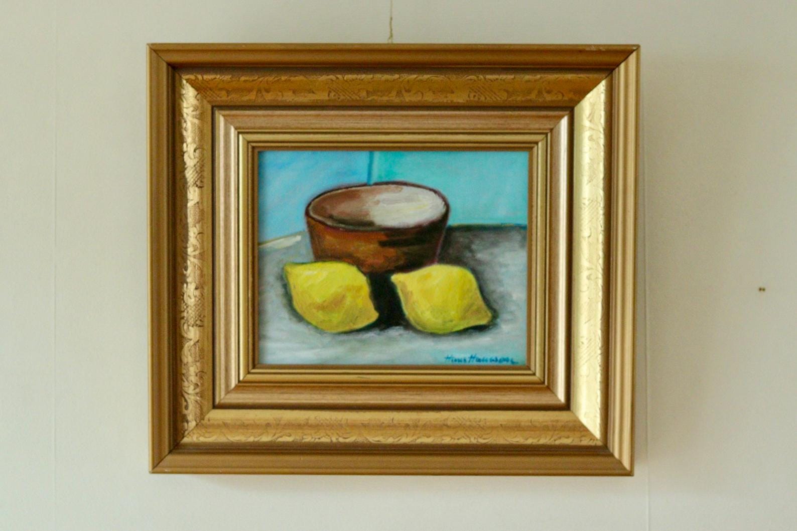 Original European Still Life Oil on Panel Painting by Hans Haussdal