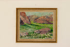 Mid-Century Oil Painting "Mountain Scene"