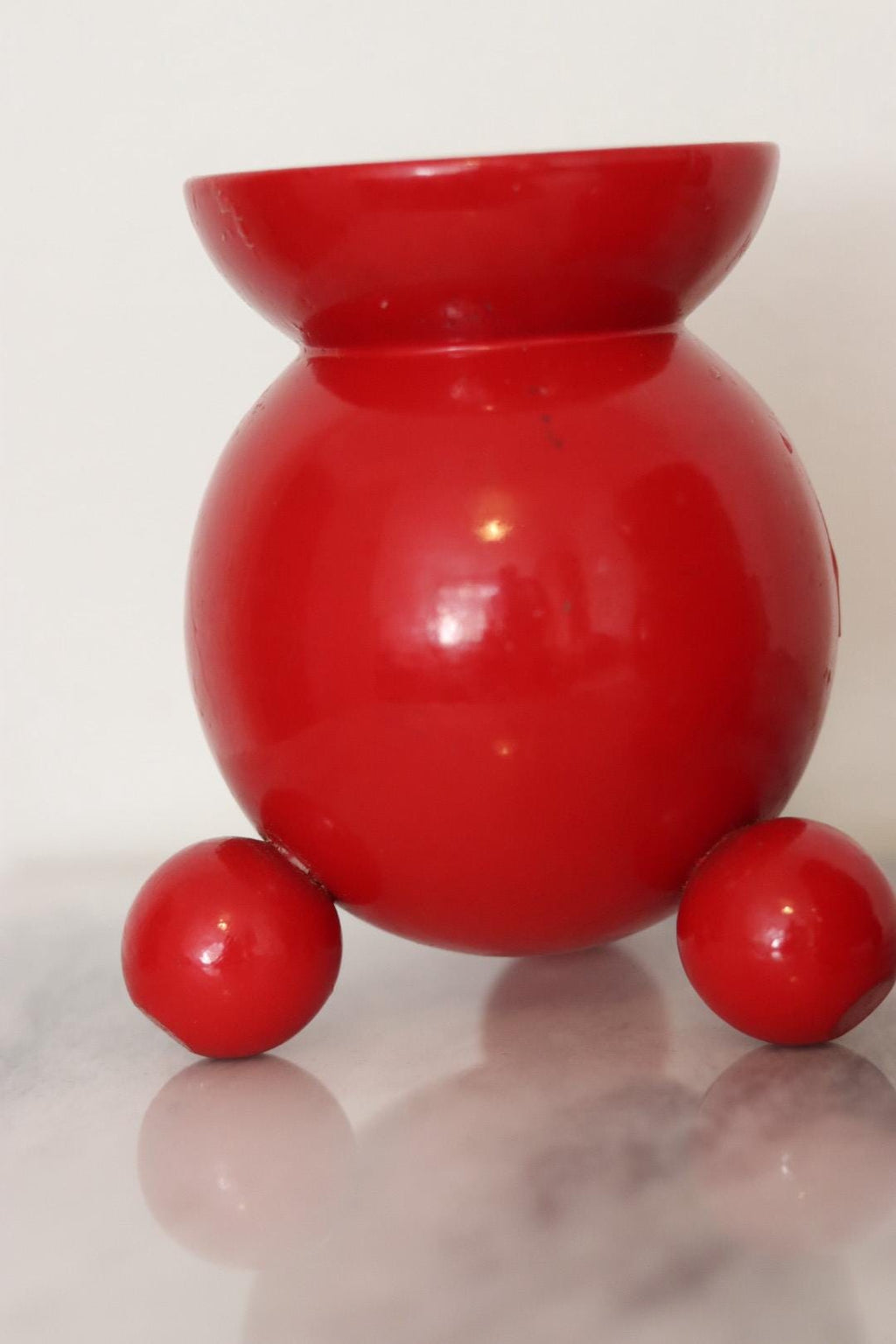 Pair of Swedish Dala Ball Candle holders