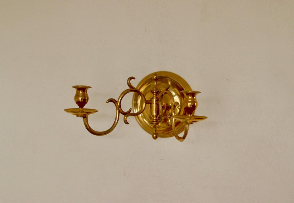 SINGLE Mid Century Swedish Brass Sconce by Skultuna