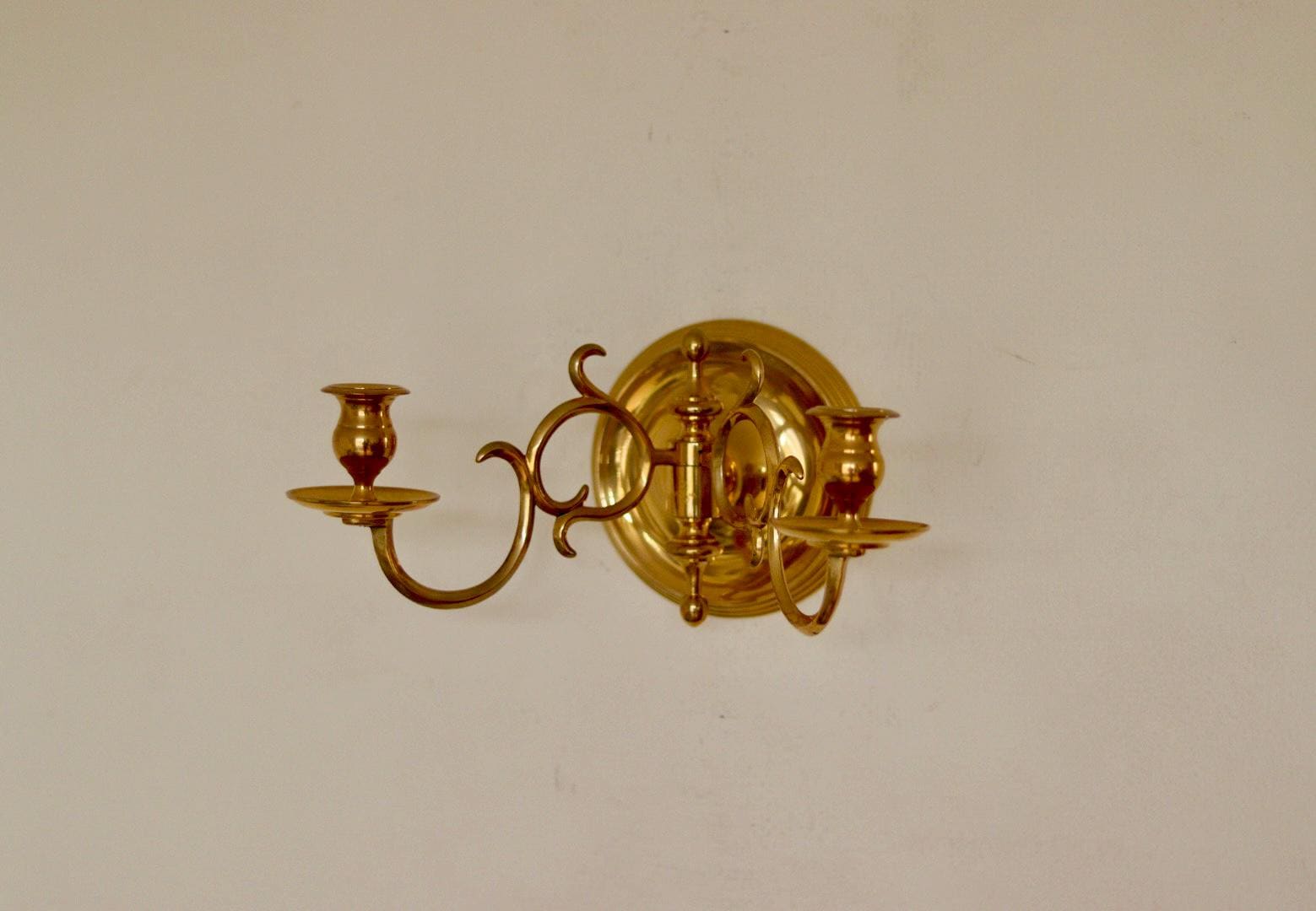 SINGLE Mid Century Swedish Brass Sconce by Skultuna