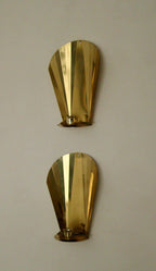 Pair Of Vintage Swedish Brass Sconces