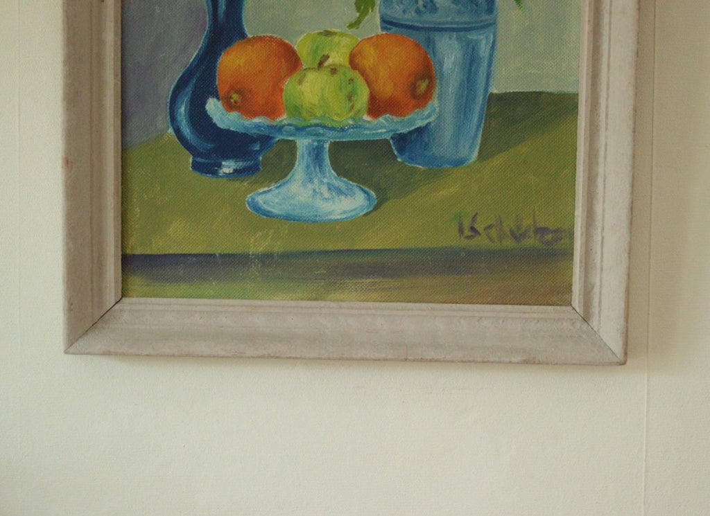 “Still Life: Fruit and Yellow Flower” (Attributed to Schultzer)