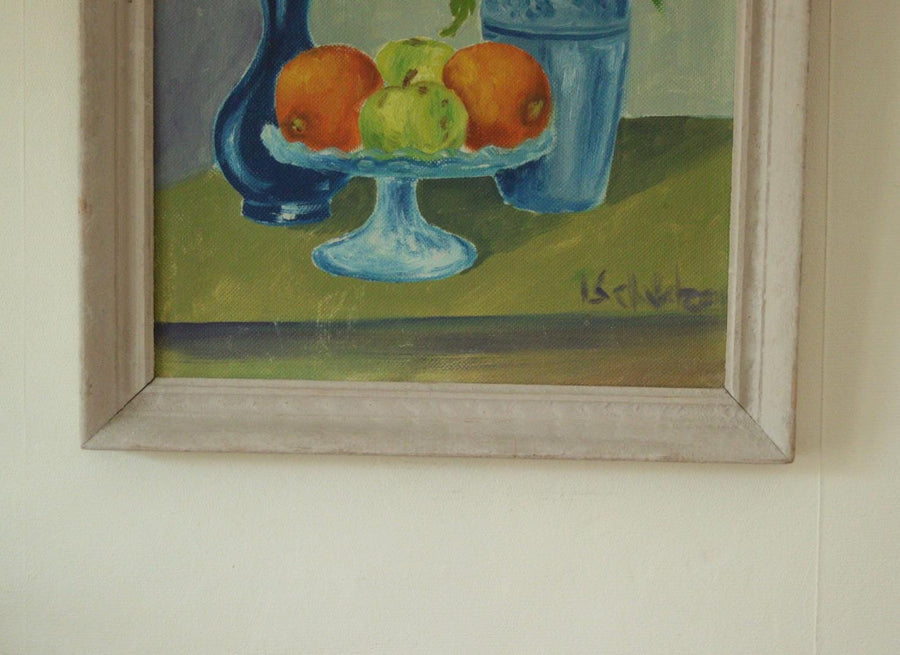 “Still Life: Fruit and Yellow Flower” (Attributed to Schultzer)