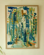 Original Swedish Abstract Oil Painting – Signed “akke61”