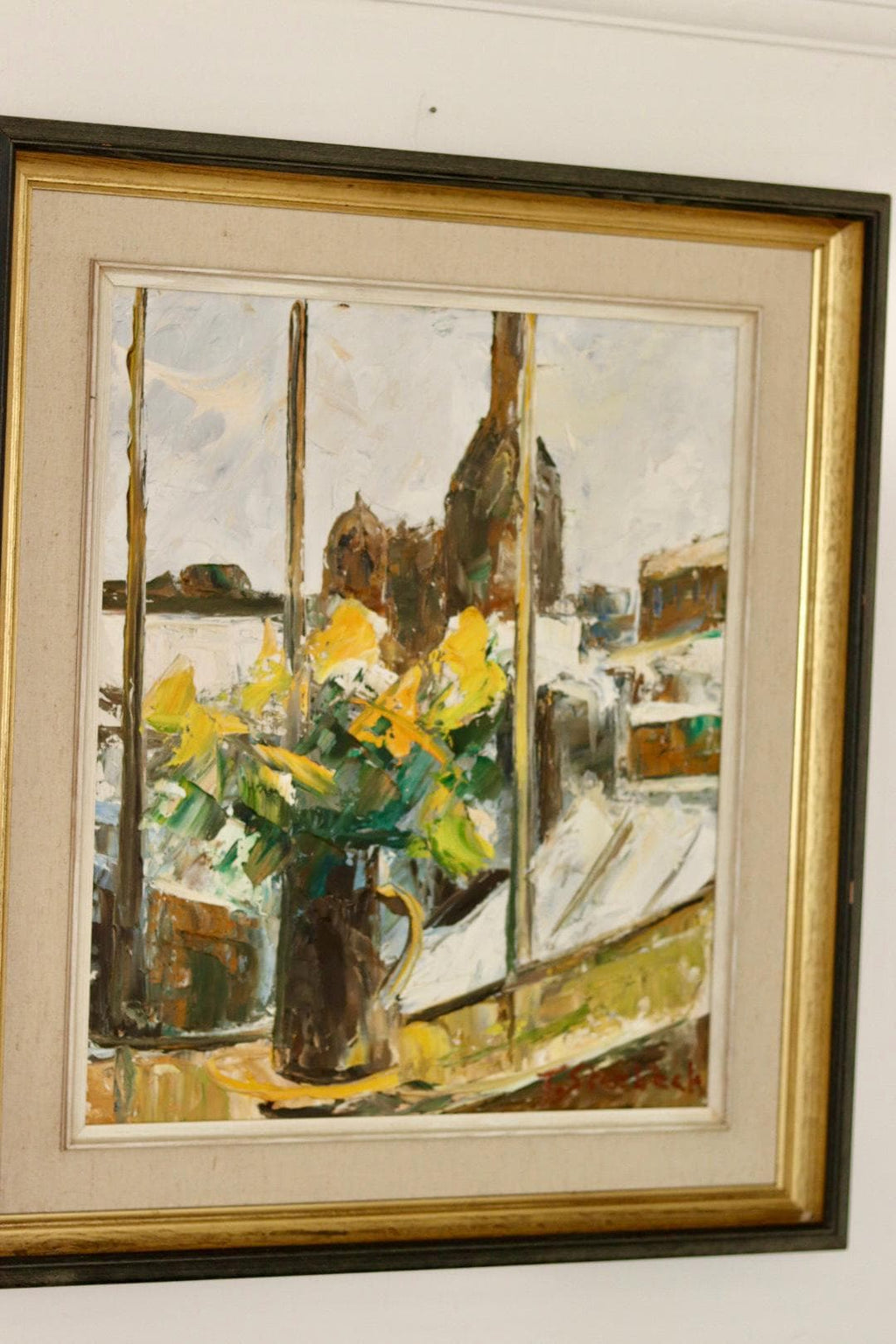 "Yellow Flowers by a Window"  by T. Stenbäck