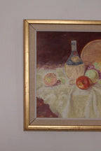 “Still Life with Fruit and Bottle” by A.K.