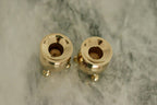 Pair of Mid-Century Swedish Brass Candle Holders