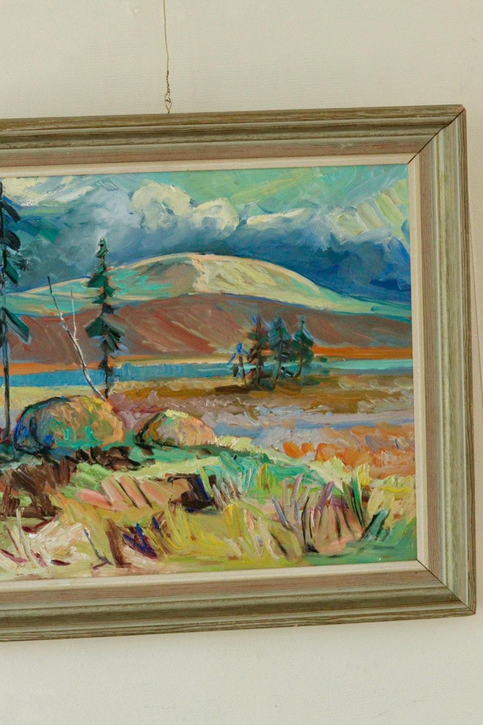 Original Mid Century Oil on Panel – “Landscape with Mountain”