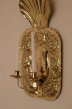 Large Mid-Century Swedish Brass Sconces