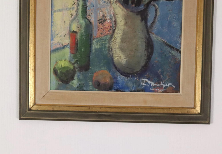 “Red Bouquet and Wine Bottle