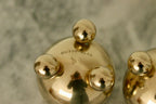 Pair of Mid-Century Swedish Heavy Brass Candle Holders